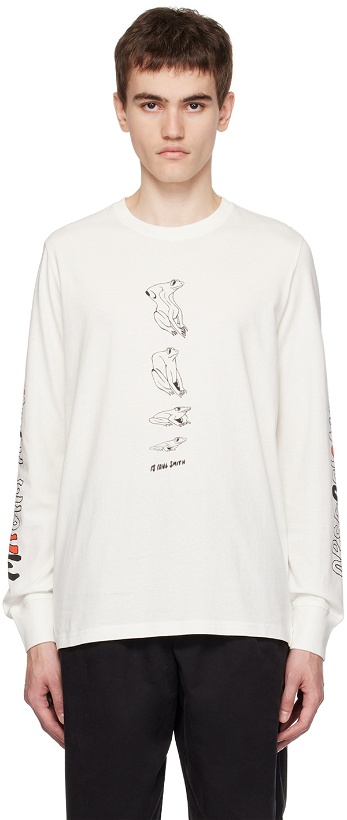 Photo: PS by Paul Smith White Melted Frog Long Sleeve T-Shirt