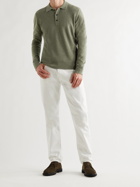 MR P. - Slim-Fit Cashmere and Cotton-Blend Polo Shirt - Green