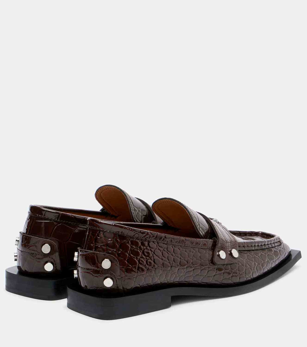 Ganni Studs faux leather loafers