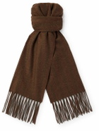 Loro Piana - Striped Fringed Wool and Cashmere-Blend Twill Scarf