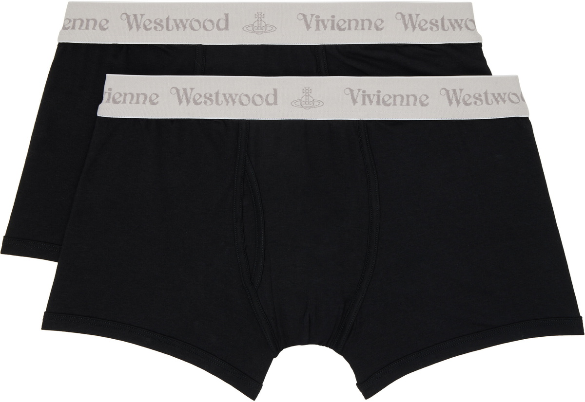 Vivienne Westwood Two-Pack Black Cotton Boxer Briefs