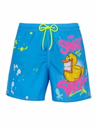 MC2 Saint Barth Man Mid-length Gustavia Swim-shorts With Ducky Cryptopuppets Placed Print| Cryptopuppets Special Edition
