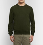 Berluti - Cotton and Mulberry Silk-Blend Sweater - Men - Army green