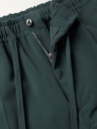 Needles - Slim-Fit Flared Logo-Embroidered Twill Drawstring Trousers - Green