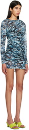 Atlein Blue Camo Minidress