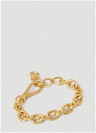 Logo Charm Chain Bracelet in Gold