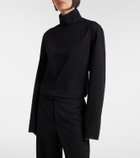 Gucci Cotton-blend poplin turtleneck top