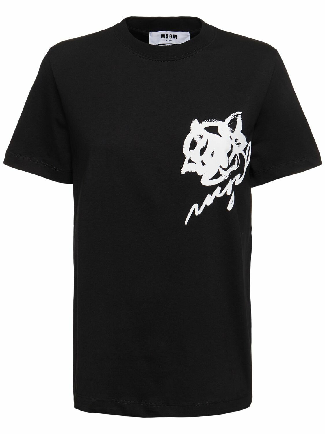 Floral MSGM Logo T-Shirt Dress