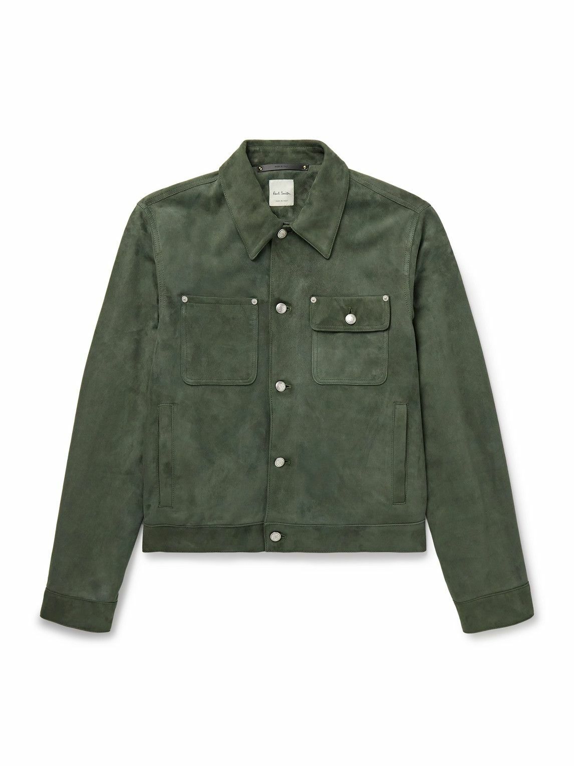 Paul Smith - Suede Trucker Jacket - Green Paul Smith