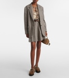 Brunello Cucinelli Shearling-lined suede boat shoes