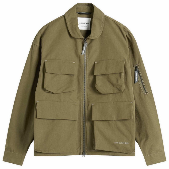 Photo: and wander Men's C/PE Twill Field Jacket in Khaki