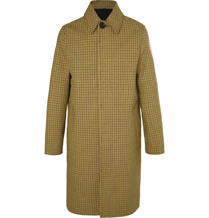 Photo: AMI - Oversized Houndstooth Virgin Wool and Cotton-Blend Coat - Men - Yellow