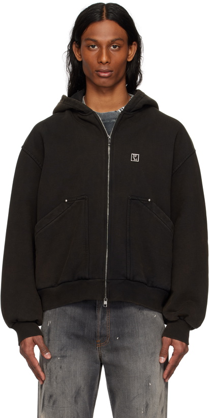 Photo: WOOYOUNGMI Brown Logo Hardware Hoodie