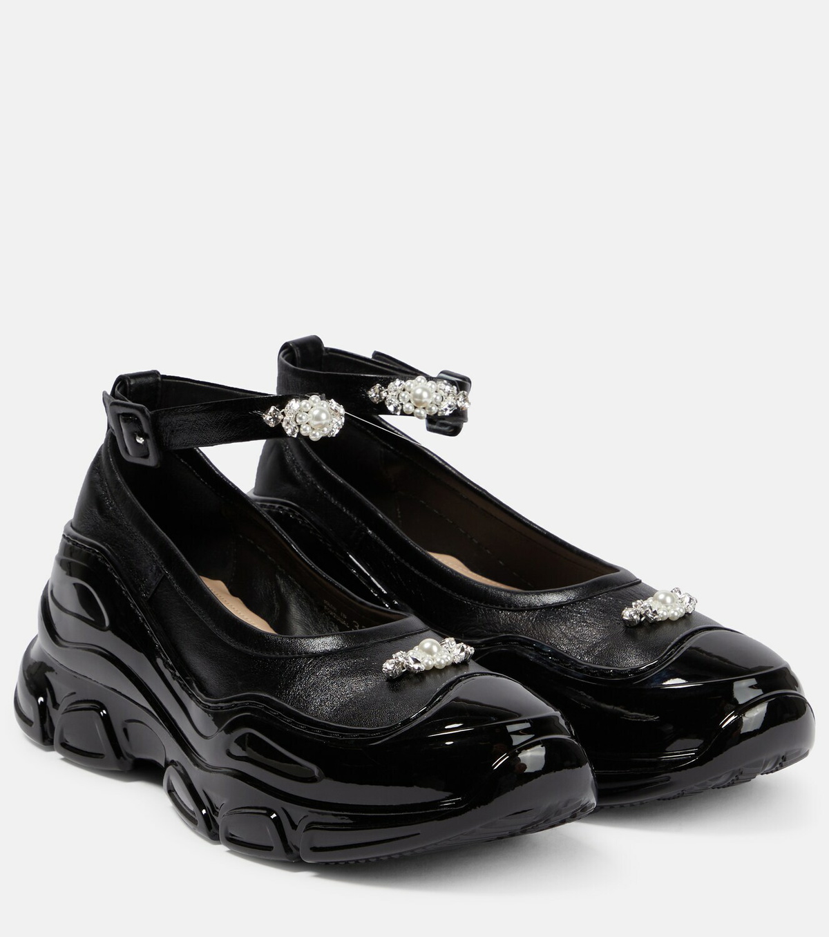 Simone Rocha Embellished leather pumps Simone Rocha