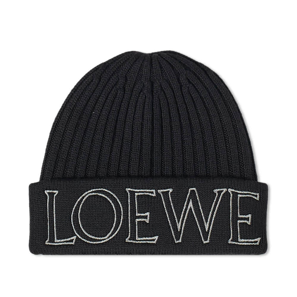 Photo: Loewe Men's Logo Beanie in Black