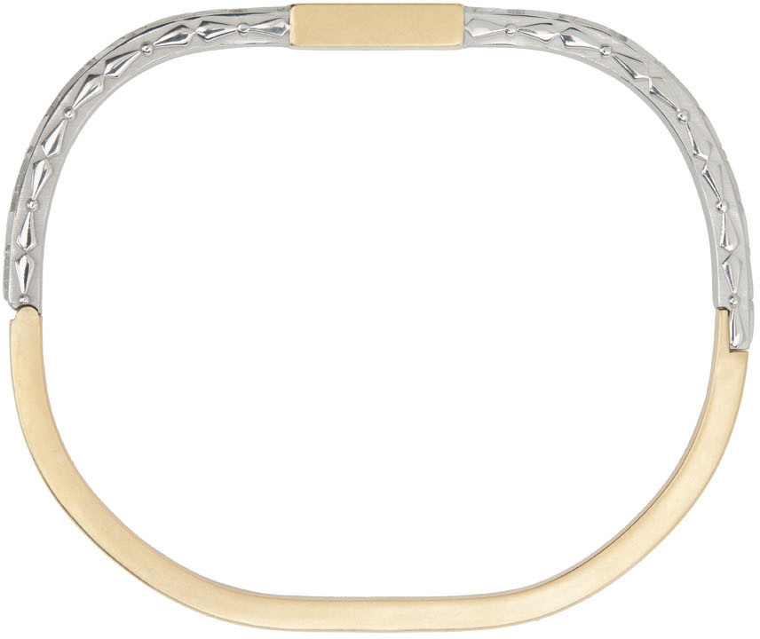 【関税＆送料込み】Maison Margiela Rigid Logo Bracelet Unis MAISON MARGIELA Logo Cuff Bracelet 7mm - Wrong Weather