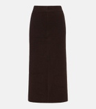 Jardin des Orangers Wool and cashmere pencil skirt