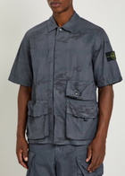 Stone Island Camo-print Cotton-blend Shirt Grey