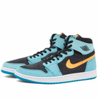 Air Jordan Men's 1 Zoom Air CMFT 2 Sneakers in Bleached Aqua/Bright Citrus