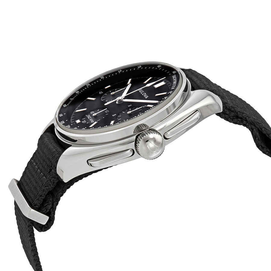 Bulova Special Edition Lunar Pilot Chronograph Black Dial Mens Watch 96A225