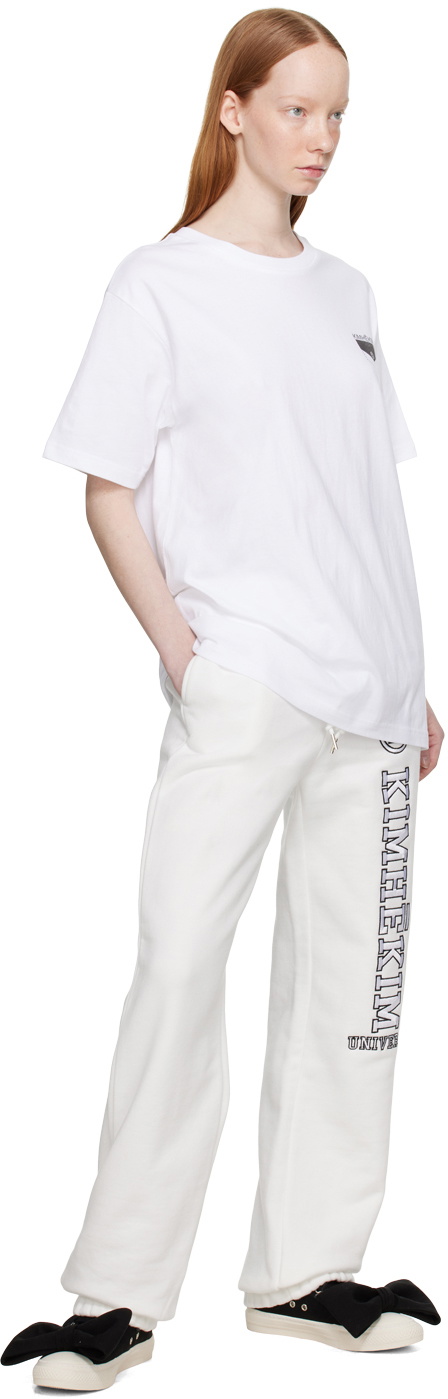 KIMHĒKIM White Pocket Stamped T-Shirt