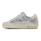 Golden Goose Silver Glitter Hi Star Sneakers
