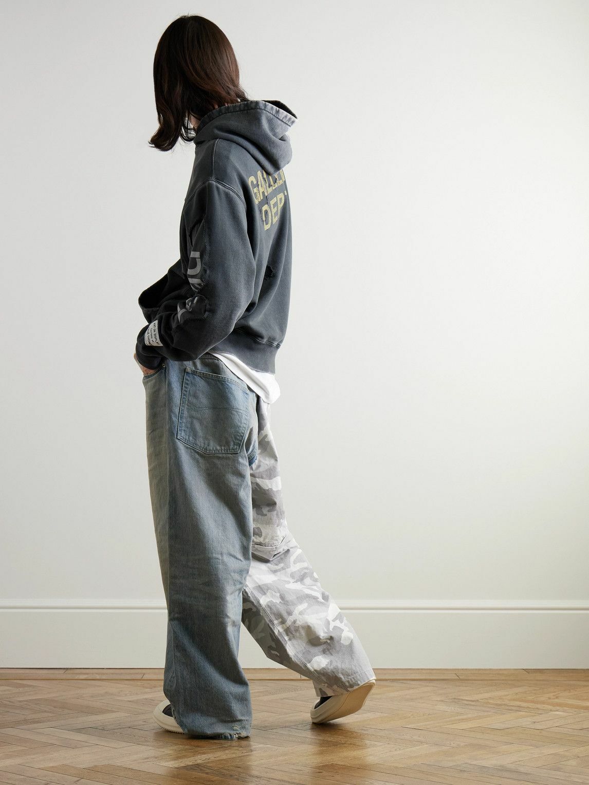 Gallery Dept. - Stencil Distressed Logo-Print Appliquéd Cotton