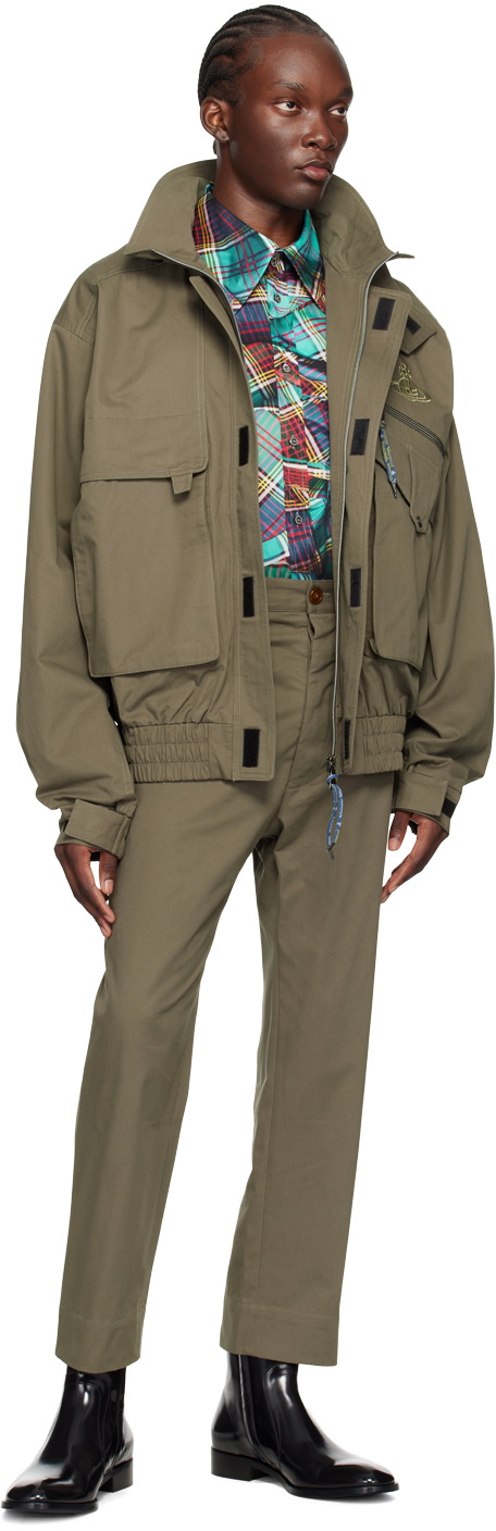 Vivienne Westwood Khaki Memphis Bomber Jacket Vivienne Westwood