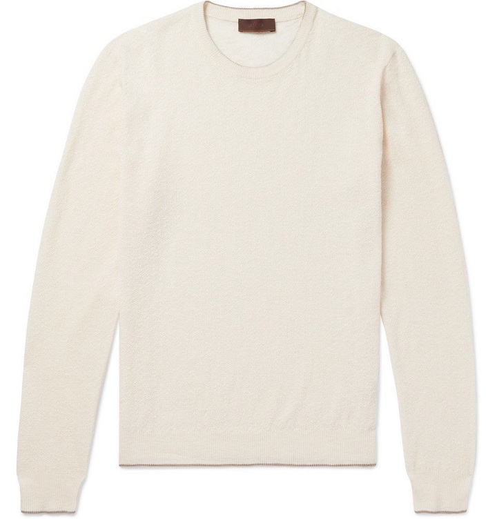 Photo: Altea - Linen and Cotton-Blend Sweater - Men - Cream