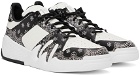 Giuseppe Zanotti Off-White & Black Talon Sneakers