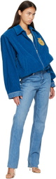 Stella McCartney Blue Corduroy Panel Denim Jacket