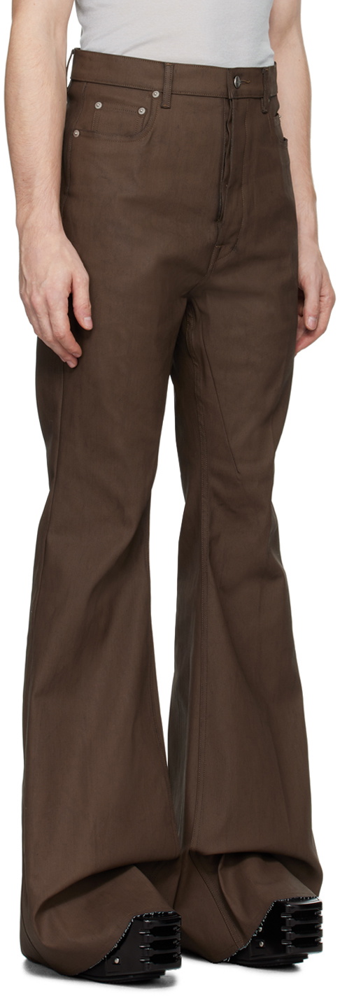 Rick Owens Khaki Porterville Bolan Bootcut Jeans Rick Owens