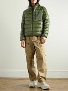 Moncler Grenoble - Logo-Appliquéd Quilted Padded Mesh-Trimmed Ripstop Down Jacket - Green