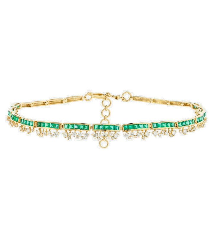 Photo: Ananya Scatter Petit Regal 18kt gold choker with emeralds and diamonds