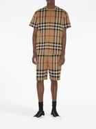 BURBERRY - Check Motif Cotton Shorts