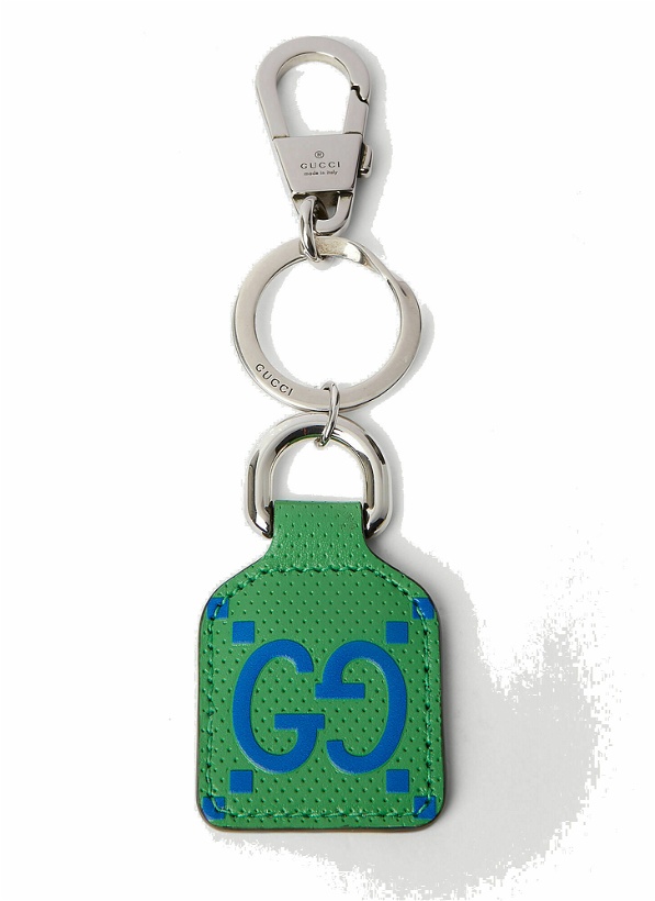 Photo: Gucci - GG Leather Key Chain in Green