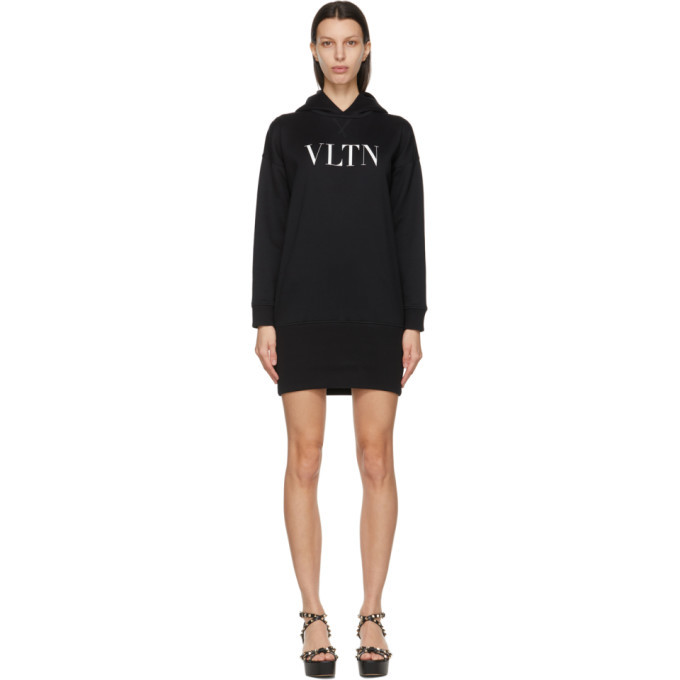 Photo: Valentino Black VLTN Hoodie Dress