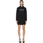 Valentino Black VLTN Hoodie Dress