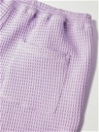 A Kind Of Guise - Volta Straight-Leg Waffle-Knit Cotton Drawstring Shorts - Purple