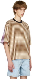 Marni Brown & Purple Cotton T-Shirt