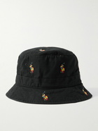 Polo Ralph Lauren - Loft Logo-Embroidered Cotton-Twill Bucket Hat - Black