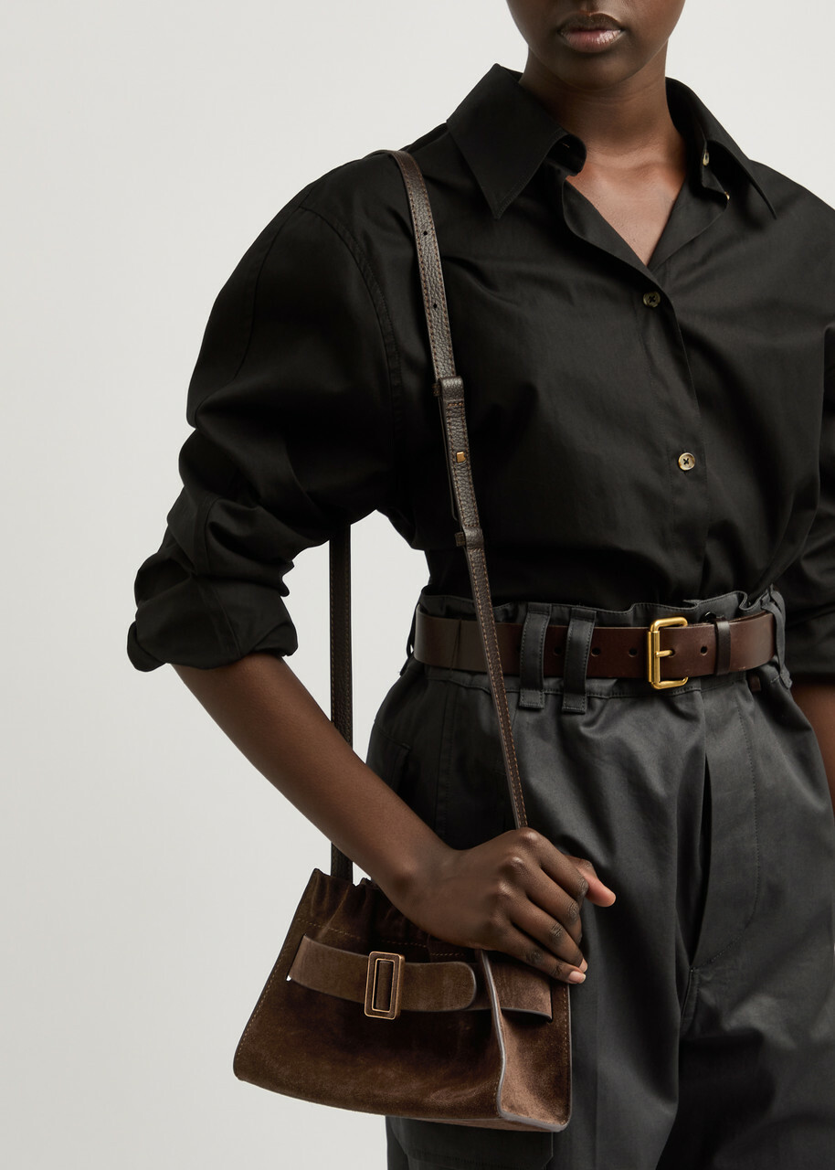 Boyy Scrunchie 2 Suede top Handle bag - Dark Brown - One Size