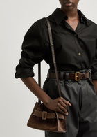 Boyy Scrunchie 2 Suede top Handle bag - Dark Brown - One Size