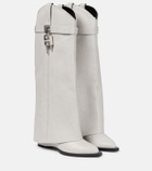 Givenchy Shark Lock Cowboy leather knee-high boots