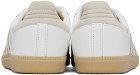 adidas Originals White & Beige Samba OG Sneakers