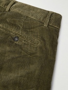 Massimo Alba - Mauko Straight-Leg Prince of Wales Checked Cotton-Blend Corduroy Suit Trousers - Green