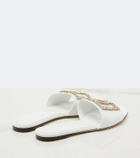 Dolce&Gabbana DG embellished leather slides