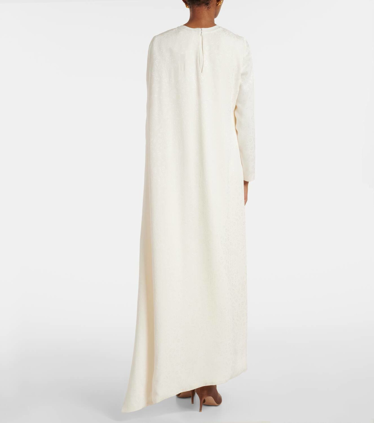 Markarian Felice caped jacquard midi dress