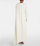 Markarian Felice caped jacquard midi dress