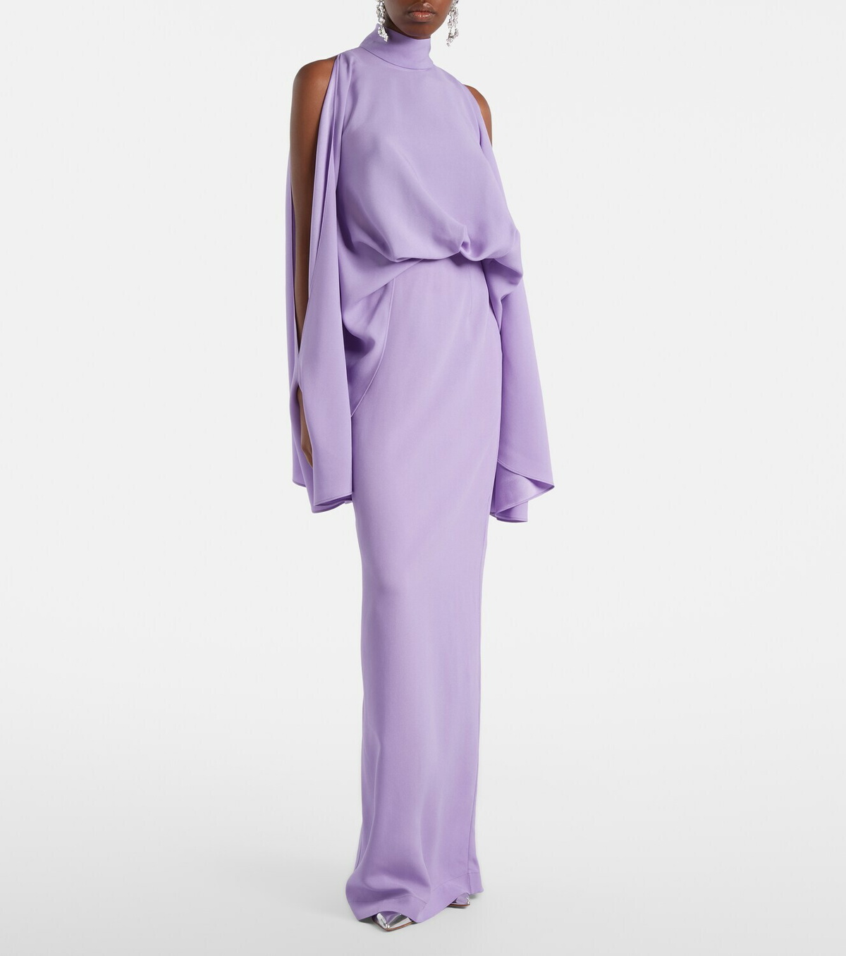 Taller Marmo Bacall draped satin gown